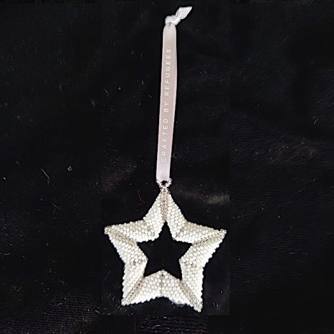 Star of Unity - Materials Used Are Glass Beads & Nylon Thread. It Is Handcrafted By Refugee Artisans In Egypt.